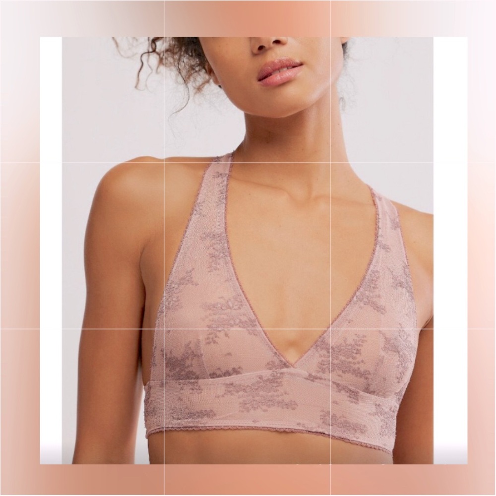 🎀Free People Lace Bralette in Mauve💅